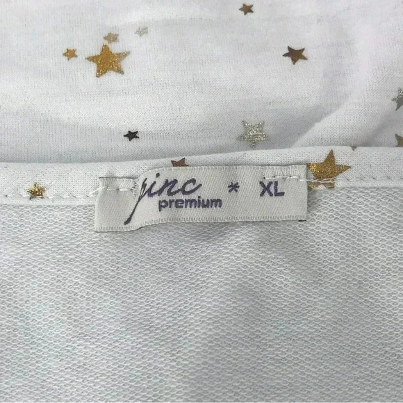 PINC SHIRT GIRLS XL PREMIUM WHITE GOLD SILVER STAR TANK TOP STYLE 22880K - Picture 4 of 13